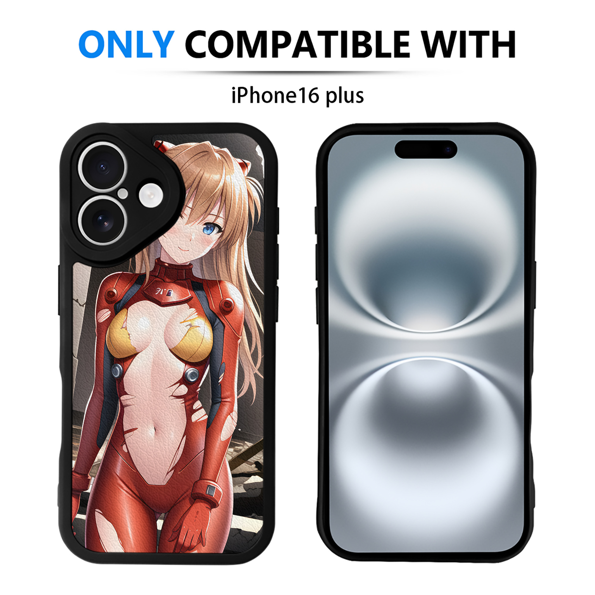 （画像用） EVA 新世紀エヴァンゲリオン 【iPhone 16シリーズ対応】シリコンスマホケース（レザー調） 材質：シリコン